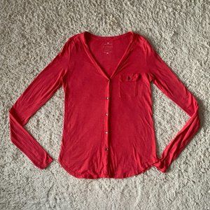 EUC! Velvet Long Sleeve Button Down Shirt